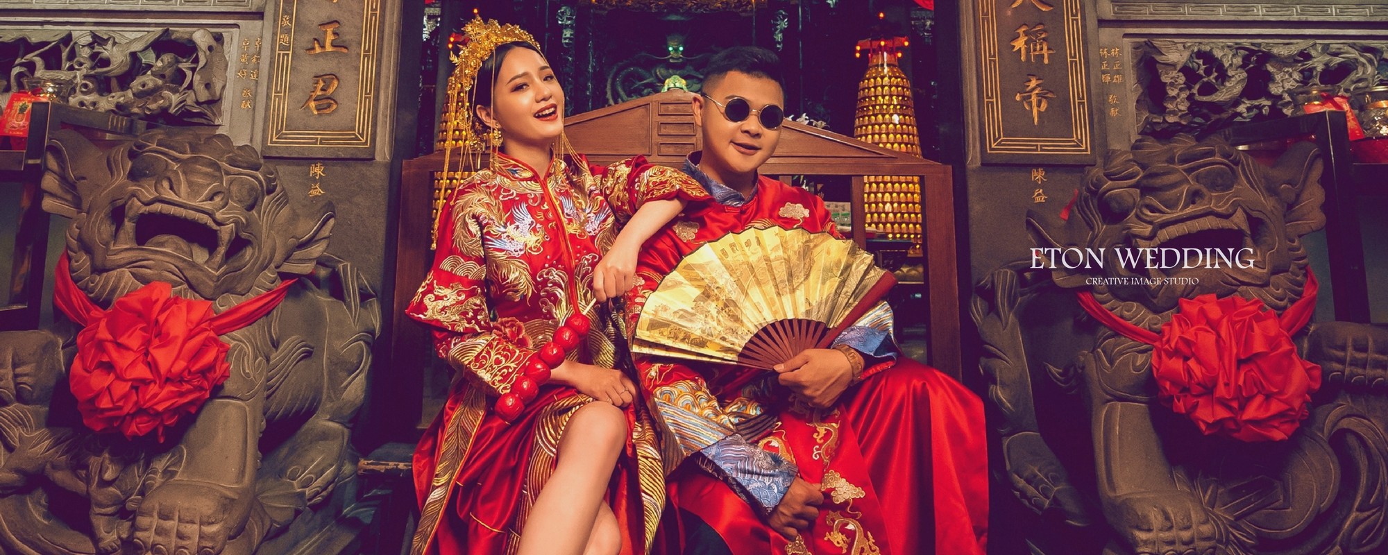 中式禮服,中式婚紗,秀禾服,龍鳳褂,中式婚紗照